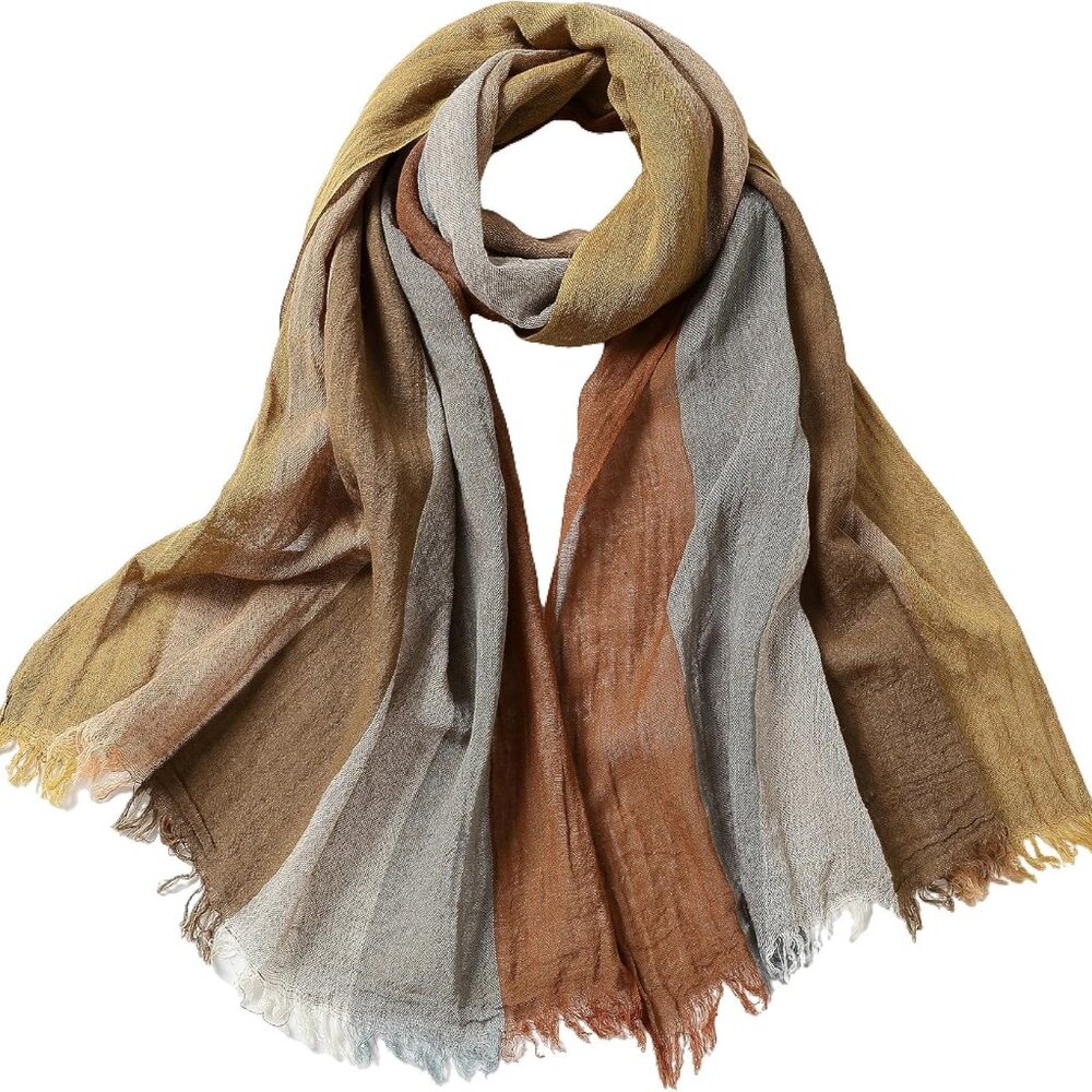 Cotton Feel Scarf Shawl Wrap Soft Lightweight Scarves And Wraps For Men Women